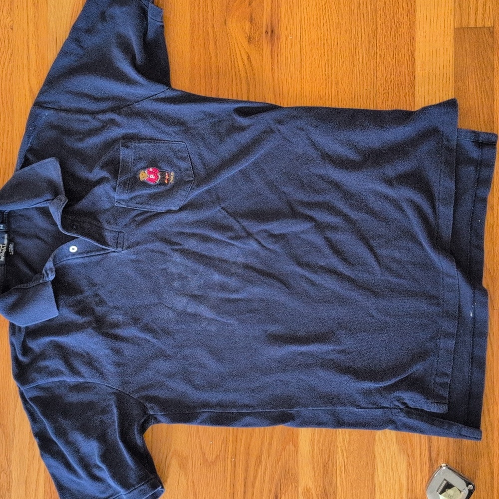 Ralph Lauren Navy Polo With Bear Men's Medium